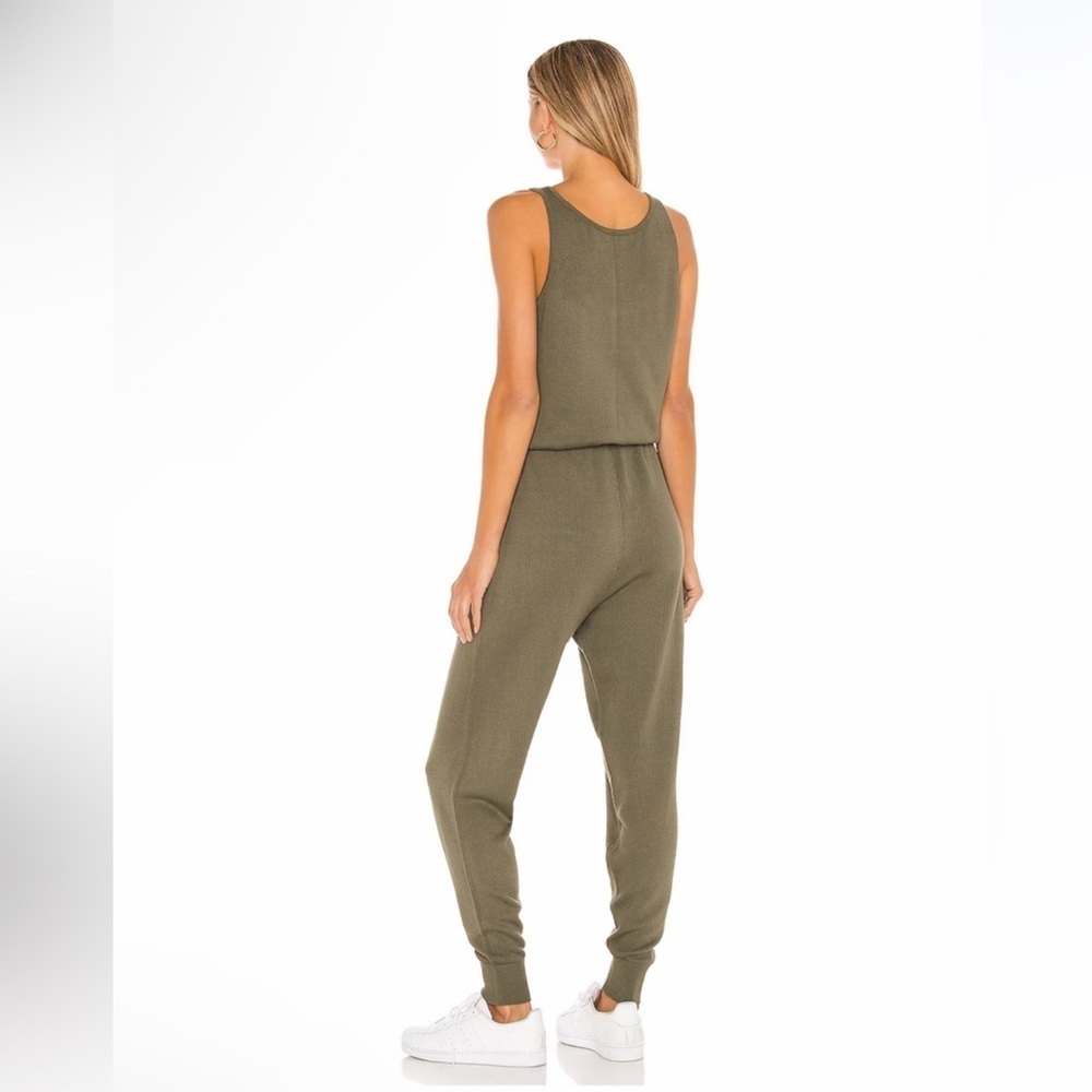 NEW REVOLVE Lovers+Friends Olive Green Knit Ida Jumpsuit Size S - Picture 3 of 14